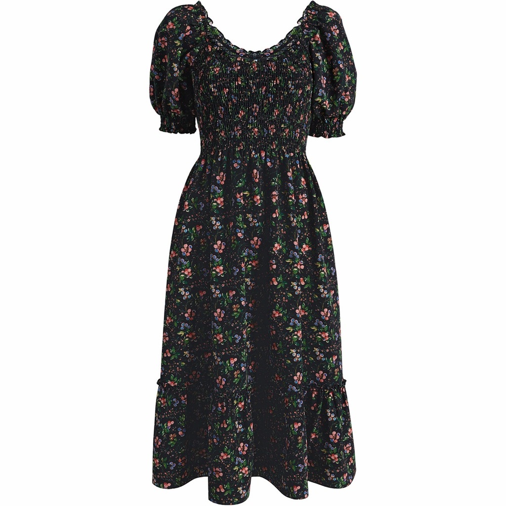 Hill House The Louisa Nap Dress - Multi Berry Crepe